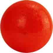 Rusbrand AGP-19 Мяч для художественной гимнастики однотонный 19 см Оранжевый с блестками
